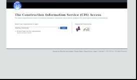 
							         The Construction Information Service (CIS) - Select Your Organisation								  
							    