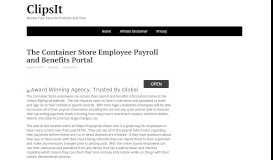 
							         The Container Store Employee Payroll and Benefits Portal - Clipsit								  
							    
