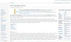 
							         The Container Store - Wikipedia								  
							    
