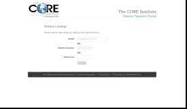 
							         The CORE Institute Web Portal - SwervePay Web Portal								  
							    
