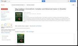 
							         The Cowboy's Conundrum: Complex and Advanced Cases in Shoulder ...								  
							    