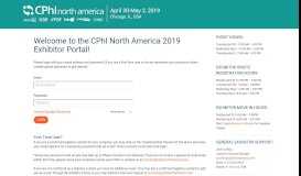 
							         the CPhI North America 2019 Exhibitor Portal!								  
							    