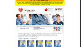 
							         The CPR Lady - CPR BLS ACLS PALS NRP PHTLS Classes ...								  
							    