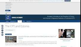 
							         The CPT and Estonia - Council of Europe								  
							    