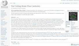 
							         The Cutting Room Floor (website) - Wikipedia								  
							    