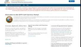 
							         the DBO Self Service Portal - CA.gov								  
							    