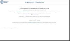 
							         The Department of Education - Portal Home Page								  
							    