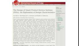 
							         The Design of Smart Product-Service Systems (PSSs): An Exploration ...								  
							    