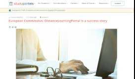 
							         The Distance Learning Portal: a success story | Studyportals								  
							    