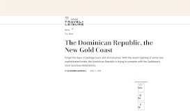 
							         The Dominican Republic, the New Gold Coast | Travel + Leisure								  
							    