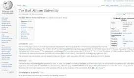 
							         The East African University - Wikipedia								  
							    