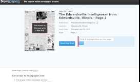 
							         The Edwardsville Intelligencer from Edwardsville, Illinois on July 22 ...								  
							    