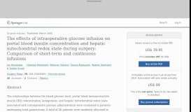 
							         The effects of intraoperative glucose infusion on portal blood insulin ...								  
							    