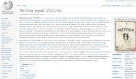 
							         The Elder Scrolls IV: Oblivion – Wikipedia								  
							    