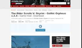
							         The Elder Scrolls V: Skyrim GAME MOD Gothic Orpheus v.2.3 ...								  
							    