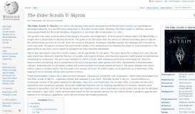 
							         The Elder Scrolls V: Skyrim - Wikipedia								  
							    