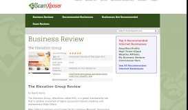 
							         The Elevation Group a Scam? | Reviews - ScamXposer								  
							    