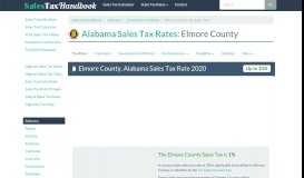 
							         The Elmore County, Alabama Local Sales Tax Rate is a minimum of 5%								  
							    