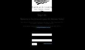 
							         the Emerald Lakes GC Member Portal - Sign In								  
							    