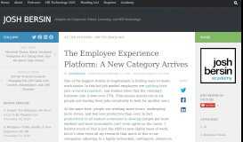 
							         The Employee Experience Platform: A New Category Arrives – JOSH ...								  
							    