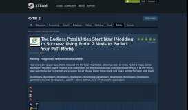 
							         The Endless Possibilities Start Now (Modding to Success: Using Portal ...								  
							    