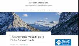 
							         The Enterprise Mobility Suite Portal Survival Guide – Modern Workplace								  
							    