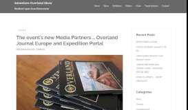 
							         The event's new Media Partners … Overland Journal Europe and ...								  
							    
