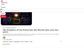 
							         The Evolution of the Portal into the Wonder Box over two years. | Huff ...								  
							    