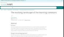 
							         The evolving landscape of the learning commons | Library Review ...								  
							    