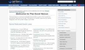 
							         The Excel Nexus - The Ultimate Excel Portal - Vertex42								  
							    