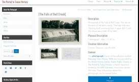
							         [The Falls of Bull Creek] - The Portal to Texas History								  
							    