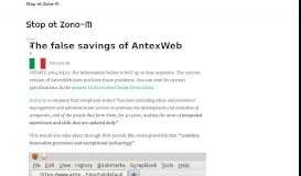 
							         The false savings of AntexWeb | Stop at Zona-M								  
							    