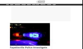 
							         The Fayetteville Observer: Local News, Politics, Entertainment ...								  
							    