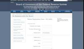 
							         The Fed - Vendor Registration Form - Federal Reserve Bank								  
							    