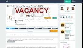
							         The Federal Inland Revenue Service (FIRS) CAREER and ...								  
							    