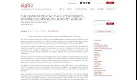 
							         The Feminist Portal: the heterodoxical, sprawling expanse of work by ...								  
							    