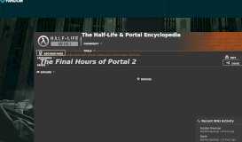 
							         The Final Hours of Portal 2 | Half-Life Wiki | FANDOM powered by Wikia								  
							    