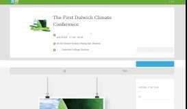 
							         The First Dulwich Climate Conference - Saturday, October 31, 2015 17 ...								  
							    