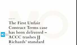 
							         The First Unfair Contract Terms case has been delivered – ACCC ...								  
							    