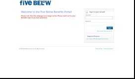 
							         the Five Below Benefits Portal!								  
							    