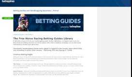 
							         The Free Horse Racing Betting Guide Library | Betting Guides ...								  
							    