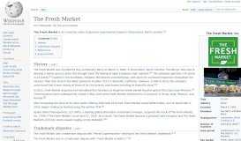 
							         The Fresh Market - Wikipedia								  
							    