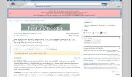 
							         The Future of Family Medicine: A Collaborative Project of the Family ...								  
							    