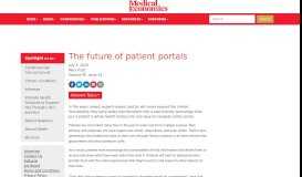 
							         The future of patient portals | Medical Economics								  
							    