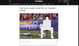 
							         The fuzzy math of the NCAA Transfer Portal – The Athletic								  
							    
