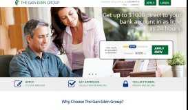 
							         The Gan Eden Group | Short Term Consumer Loan Provider.								  
							    