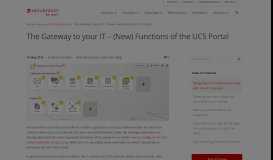 
							         The Gateway to your IT - (New) Functions of the UCS Portal Univention								  
							    