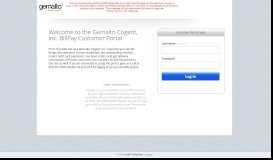
							         the Gemalto Cogent, Inc. BillPay Customer Portal								  
							    