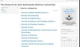 
							         The General Sir John Kotelawala Defence University								  
							    