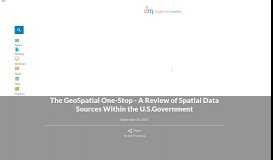 
							         The GeoSpatial One-Stop - A Review of Spatial Data Sources Within ...								  
							    